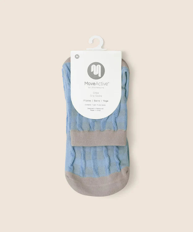 Crew Non Slip Grip Socks | Bluebelle Gingham