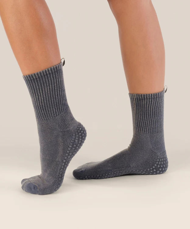 Crew Non Slip Grip Socks | Vintage Rib Navy