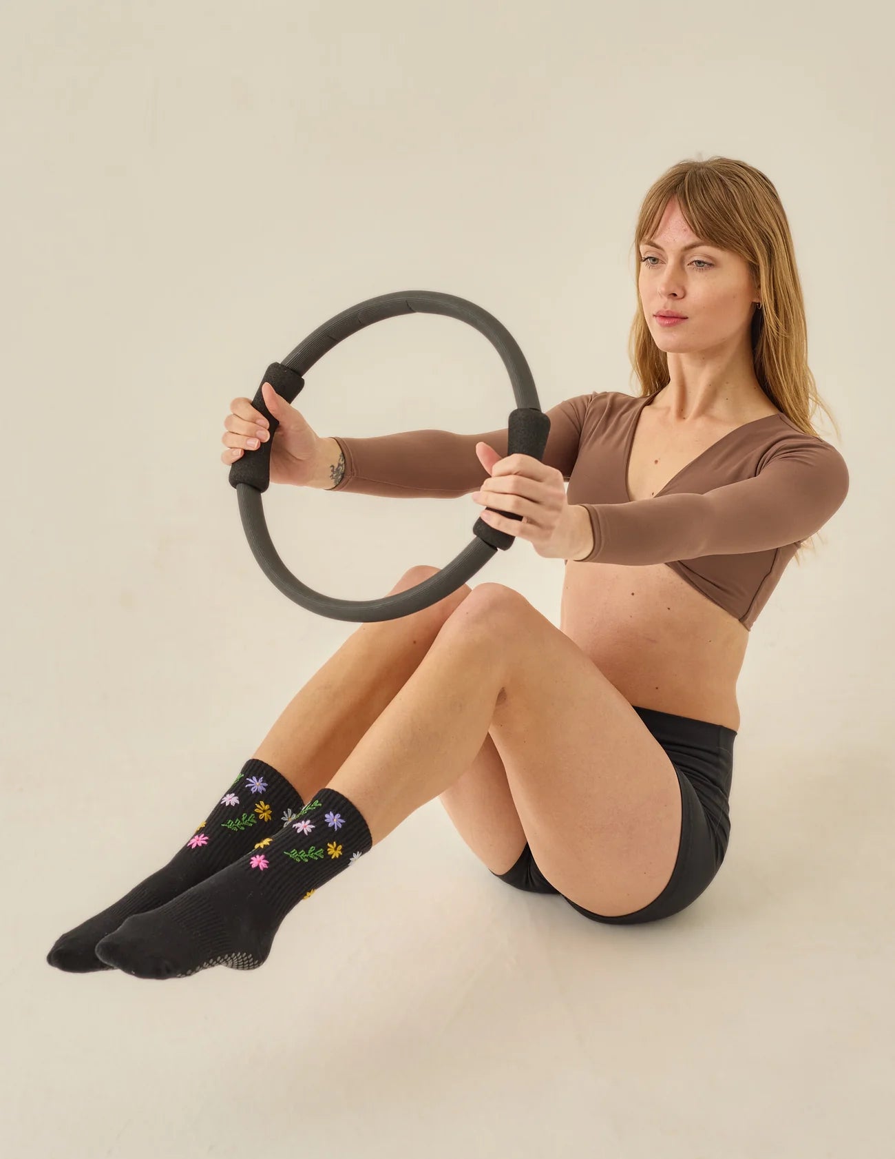 The Wild Flower Sock | Black