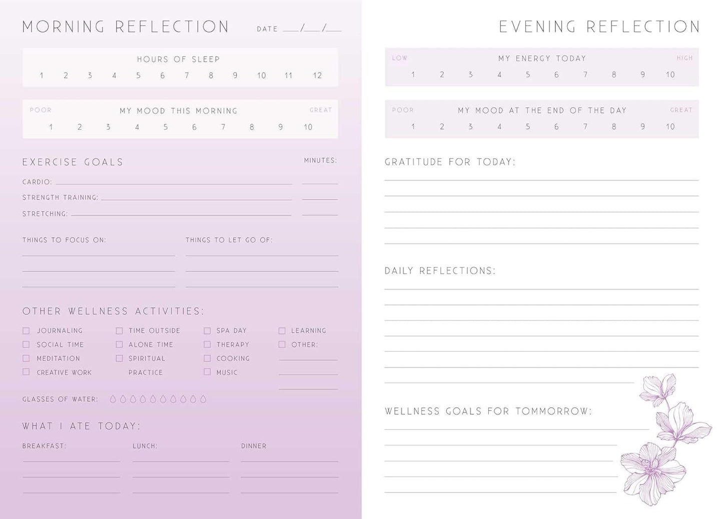 Wellness: A Day & Night Reflection Journal