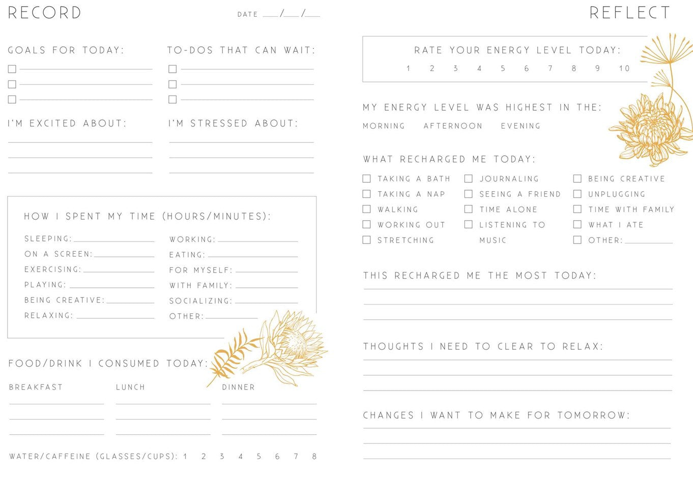 Recharge: A Day & Night Reflection Journal
