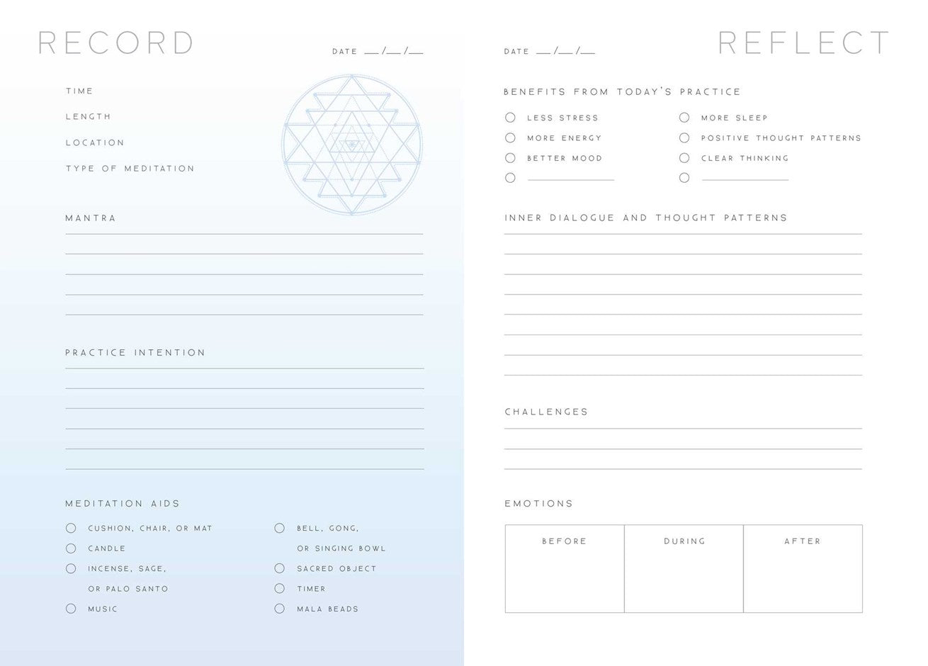 Meditation: A Day & Night Reflection Journal