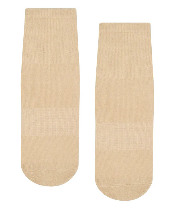 Crew Non Slip Grip Socks | Almond