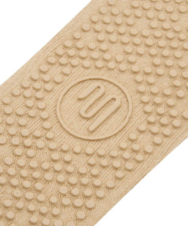 Crew Non Slip Grip Socks | Almond