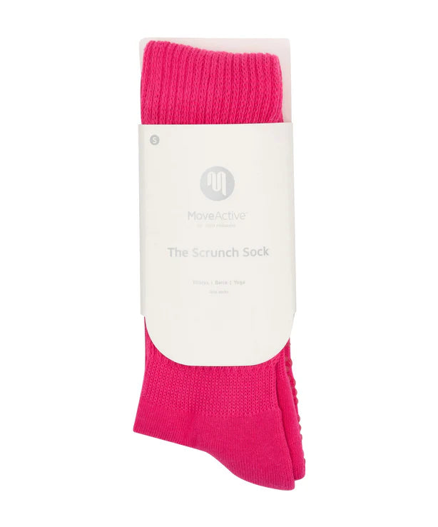 Scrunch Non Slip Grip Socks | Neon Pink