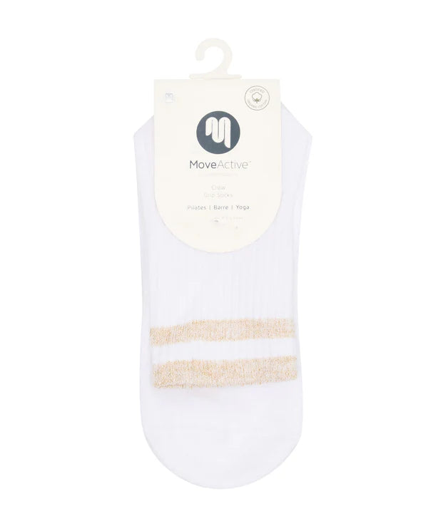 Crew Non Slip Grip Socks | Neon Nights Stripe