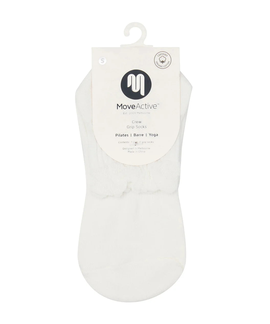 Quarter Crew Non Slip Grip Socks | Snow Ruffle