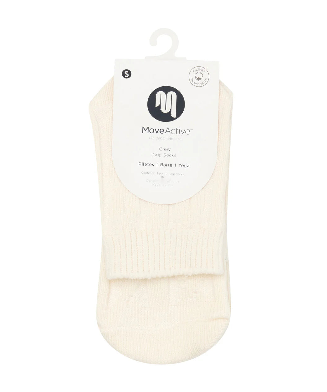 Crew Non Slip Grip Socks | Cable-Knit Oat