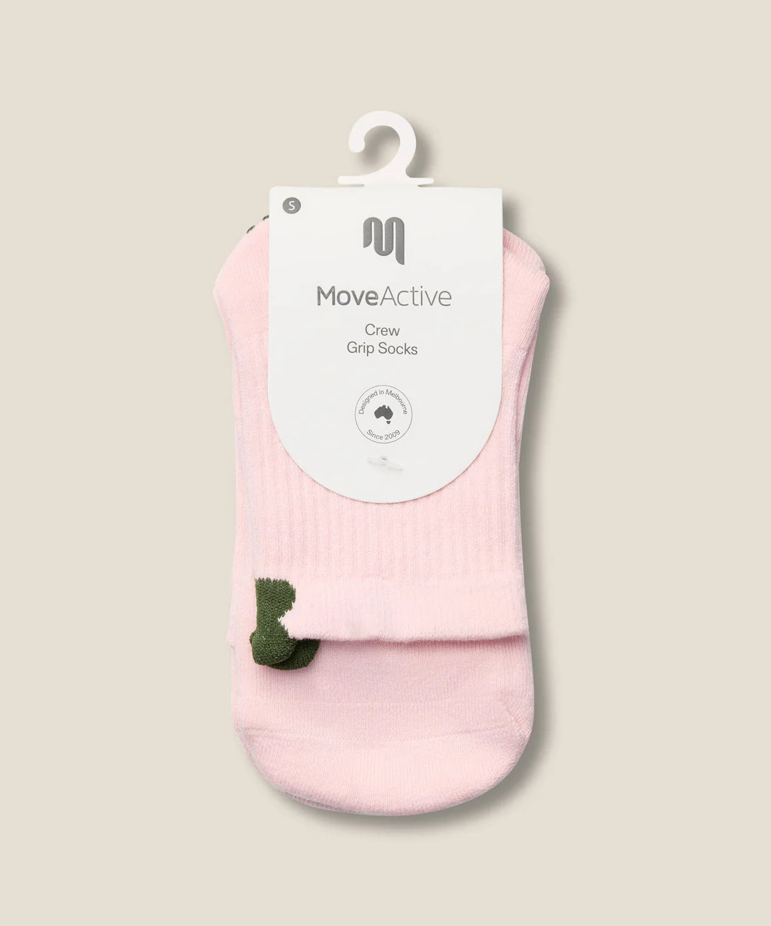Crew Non Slip Grip Socks | Flower Patch Blush