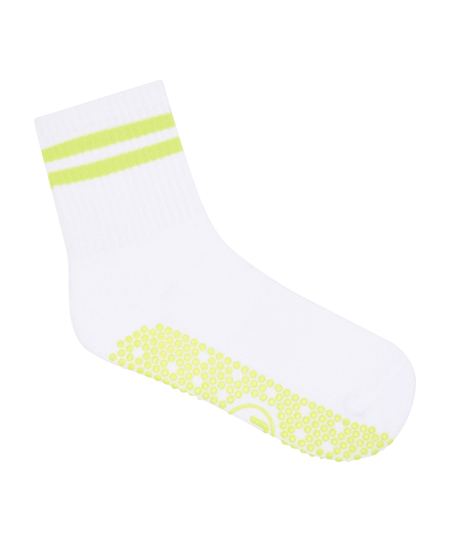 Crew Non Slip Grip Socks | Lime Stripe