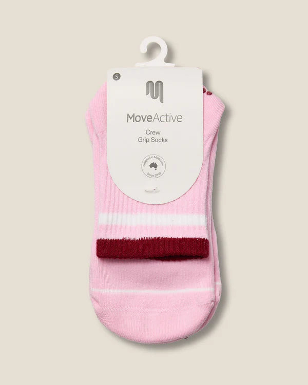 Crew Grip Socks | Track Pink