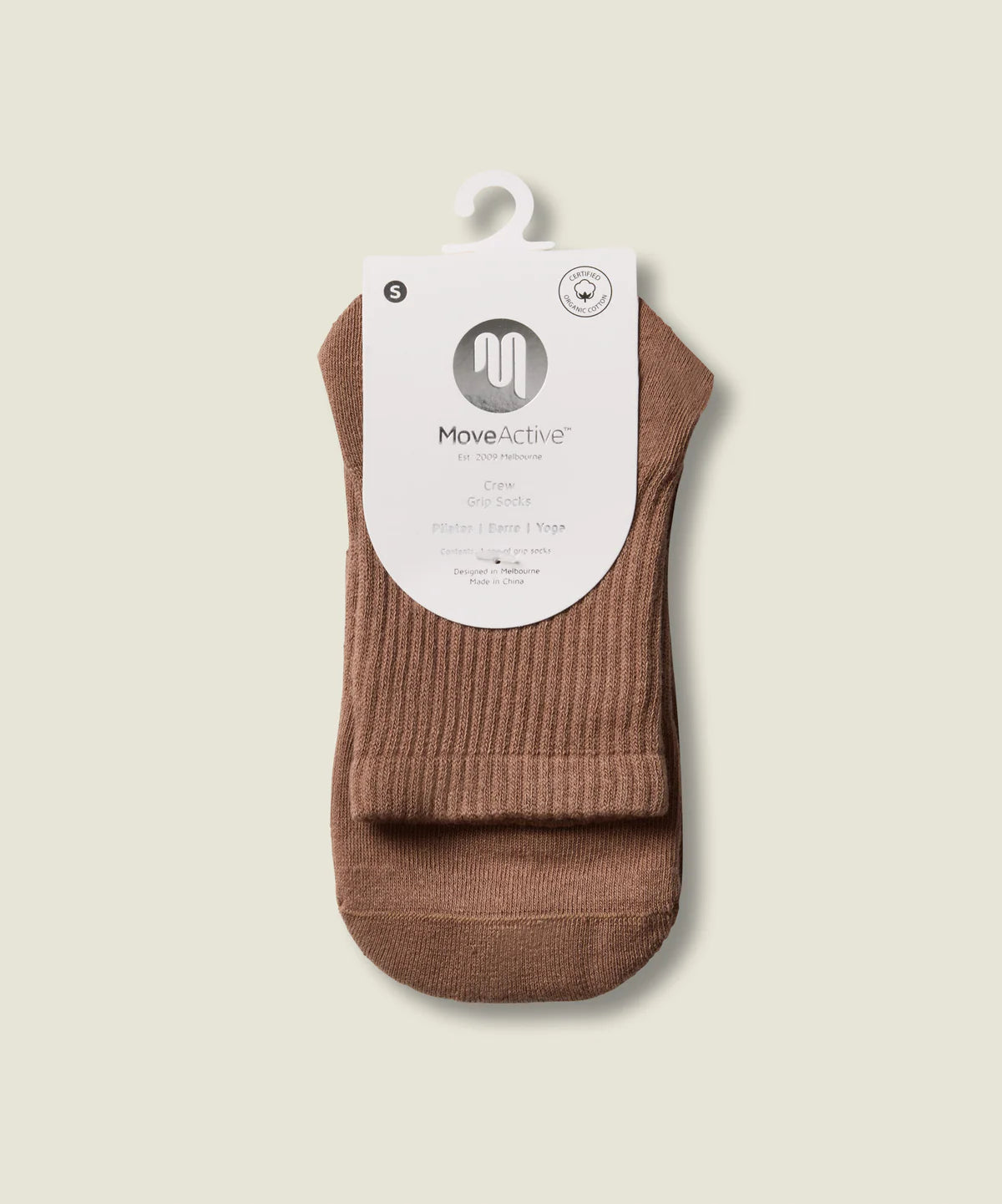 Crew Non Slip Grip Socks | Lasoo Heart Tan