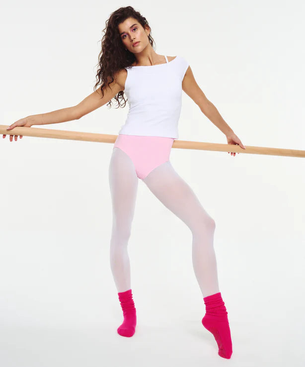 Scrunch Non Slip Grip Socks | Neon Pink