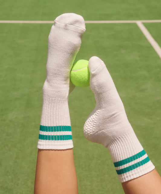 Crew Non Slip Grip Socks | Racquet Stripe