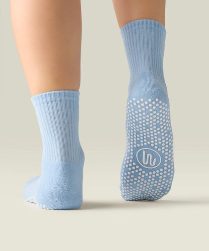 Crew Non Slip Grip Socks | Powder Blue