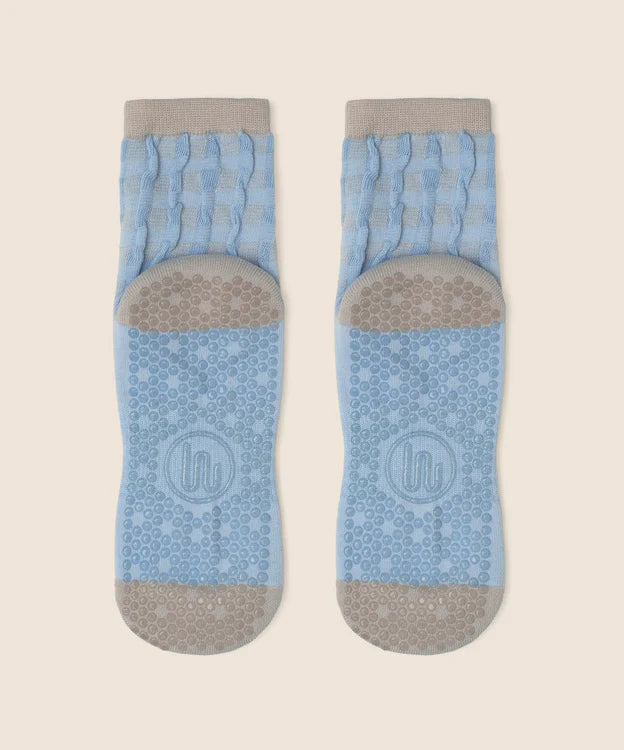 Crew Non Slip Grip Socks | Bluebelle Gingham