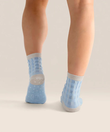 Crew Non Slip Grip Socks | Bluebelle Gingham