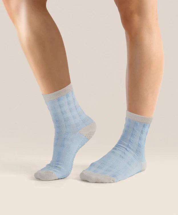 Crew Non Slip Grip Socks | Bluebelle Gingham