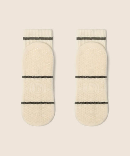 Quarter Crew Non Slip Grip Socks | Baseline Oat