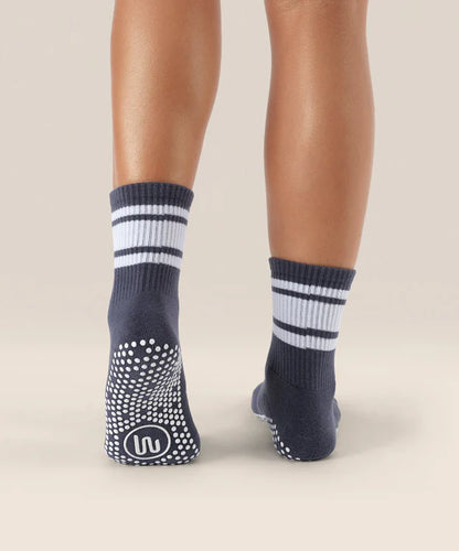 Crew Non Slip Grip Socks | French Navy Stripe