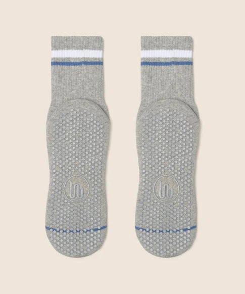 Crew Non Slip Grip Socks | Varsity Stripe Marle