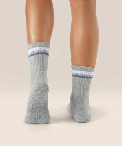 Crew Non Slip Grip Socks | Varsity Stripe Marle