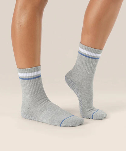 Crew Non Slip Grip Socks | Varsity Stripe Marle