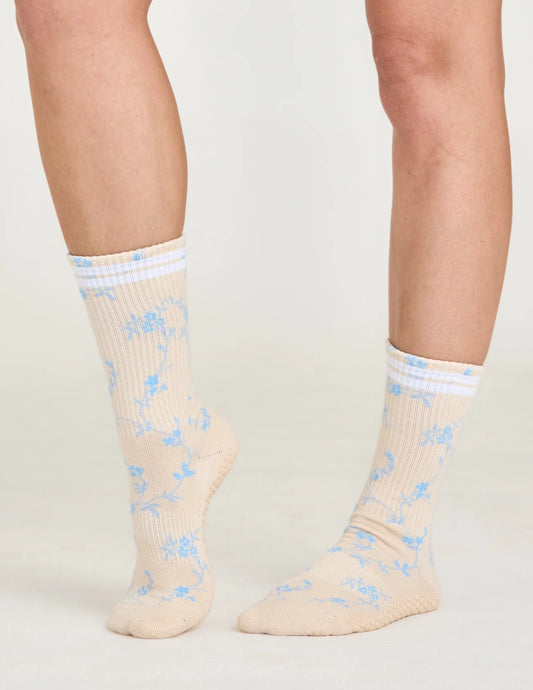 The Floral Grip Sock | Winter Flowers