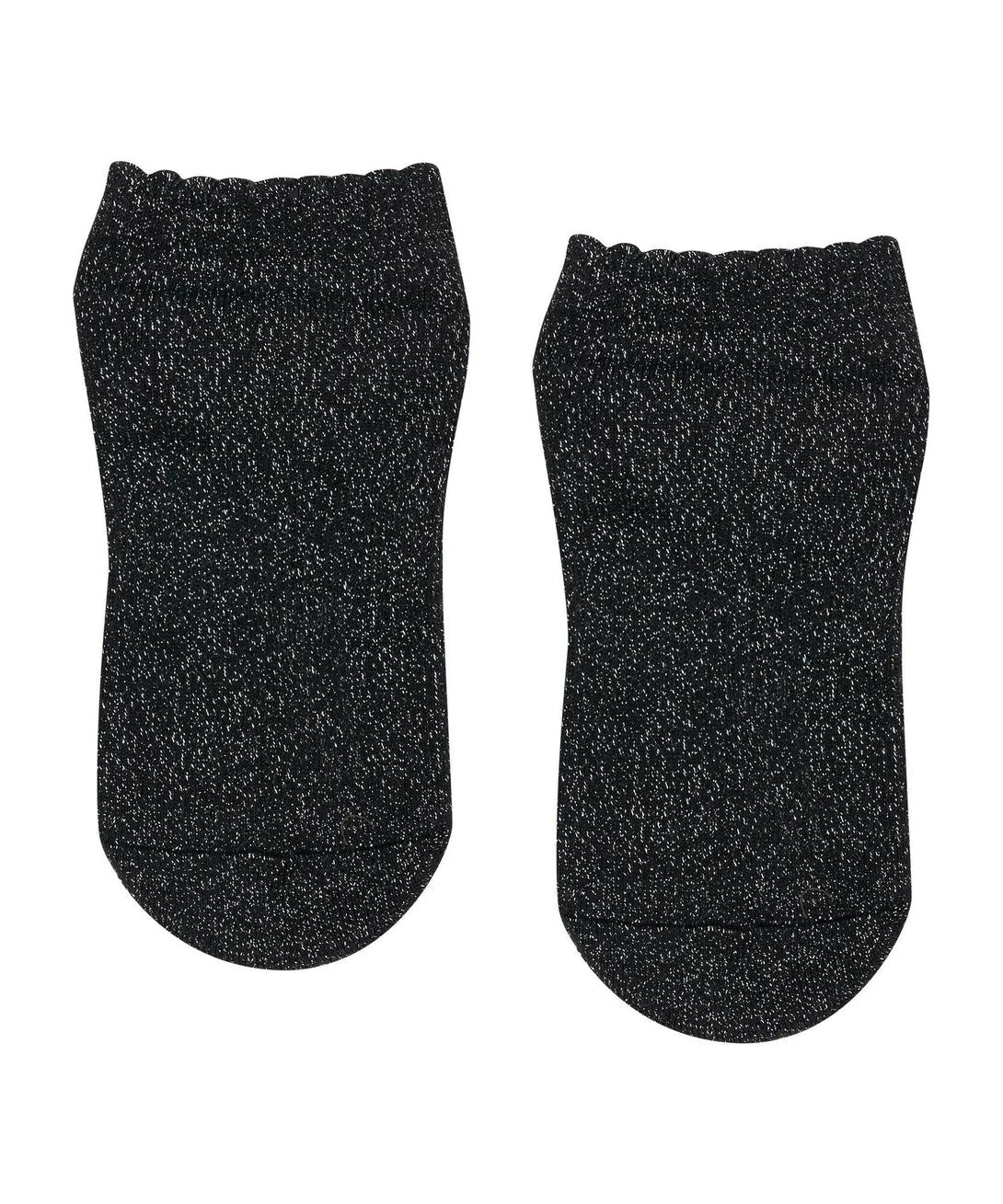 Low Rise Grip Socks | Black Sparkle Frill