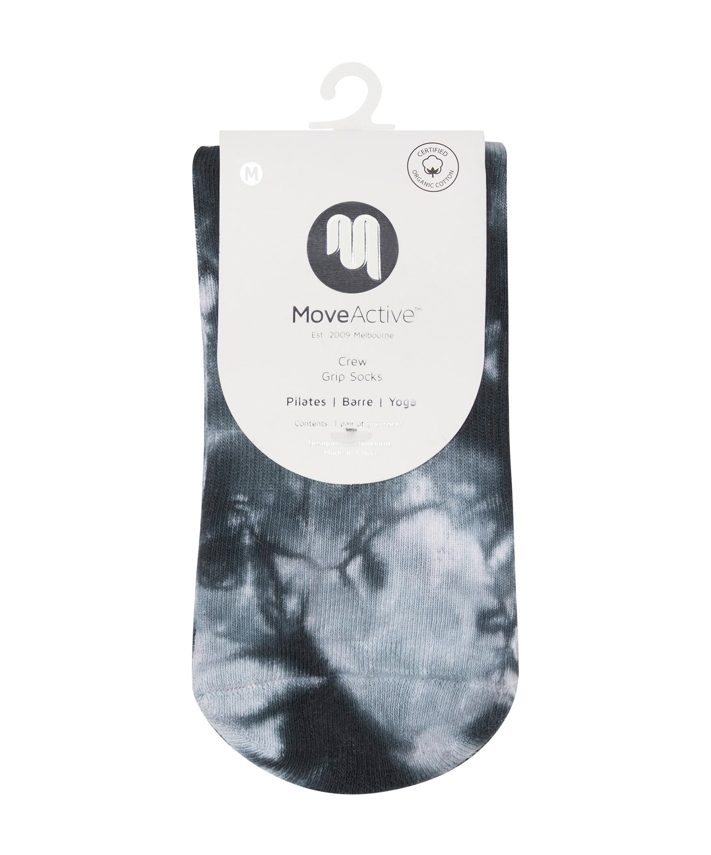 Crew Non Slip Grip Socks - Milky Way Tie-Dye