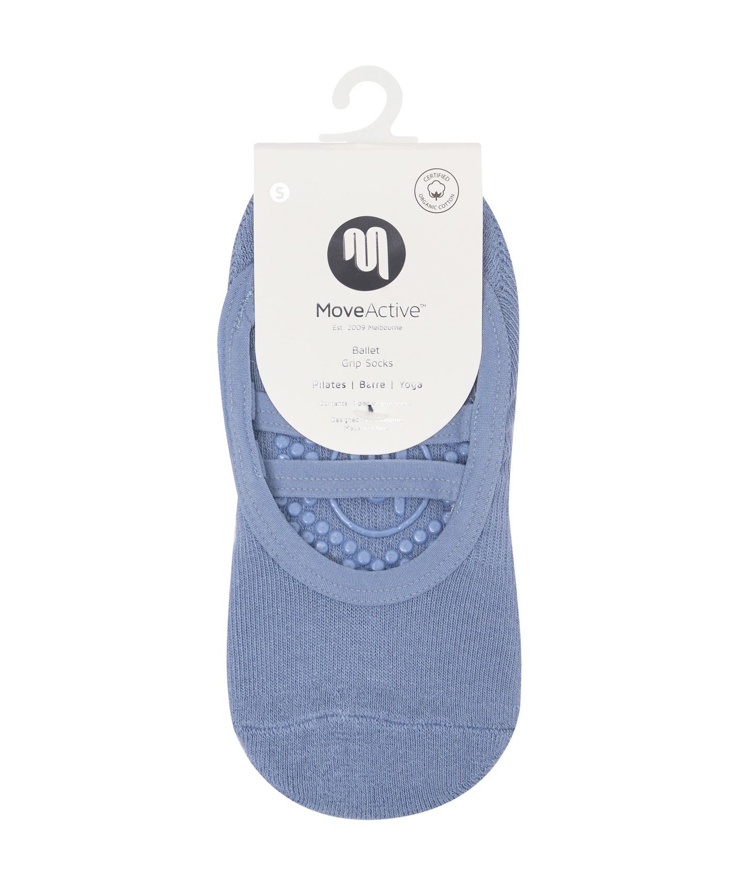 Ballet Non Slip Grip Socks - Denim Blue