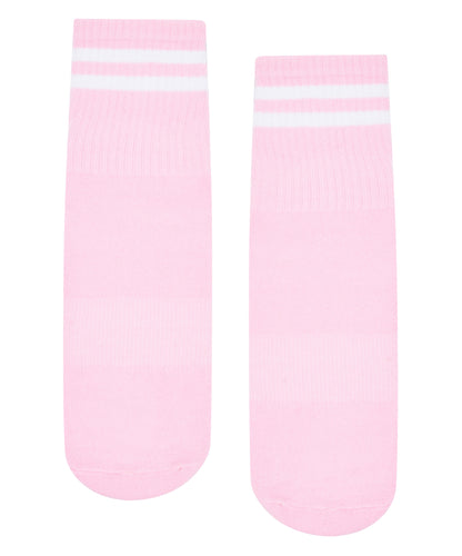 Crew Non Slip Grip Socks - Ribbed Sporty Pink