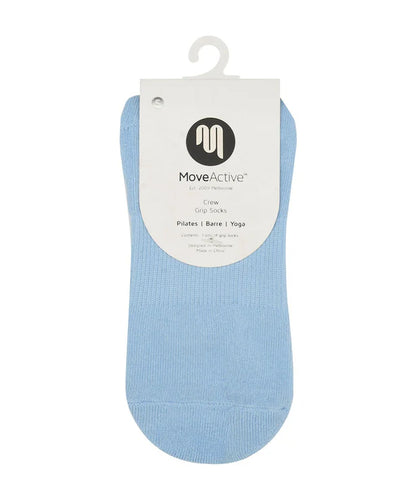 Crew Non Slip Grip Socks - Powder Blue Stripes