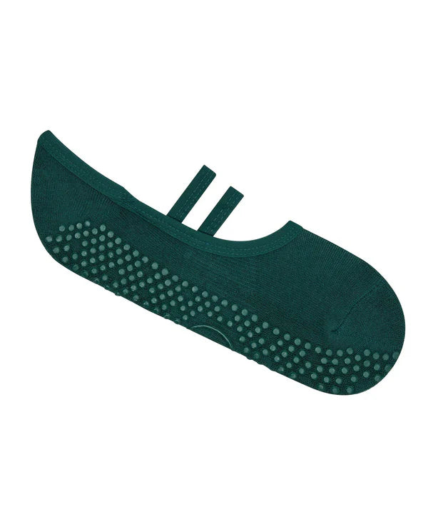 Ballet Non Slip Grip Socks - Forest Green