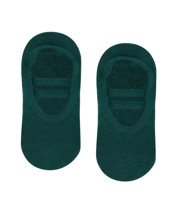 Ballet Non Slip Grip Socks - Forest Green