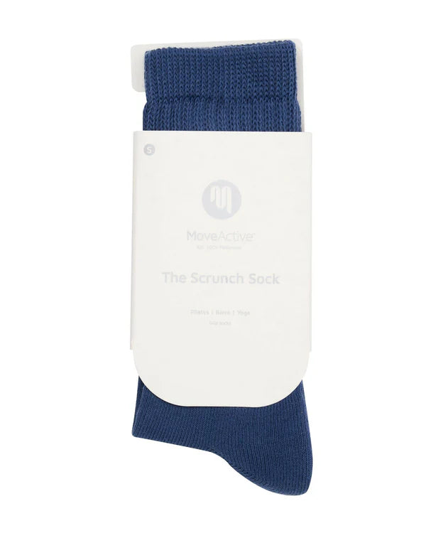 Scrunch Non Slip Grip Socks | Denim Blue