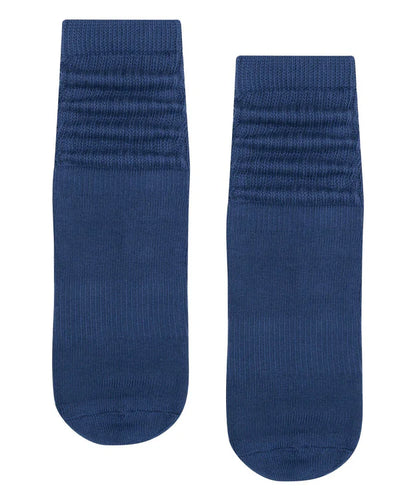 Scrunch Non Slip Grip Socks | Denim Blue