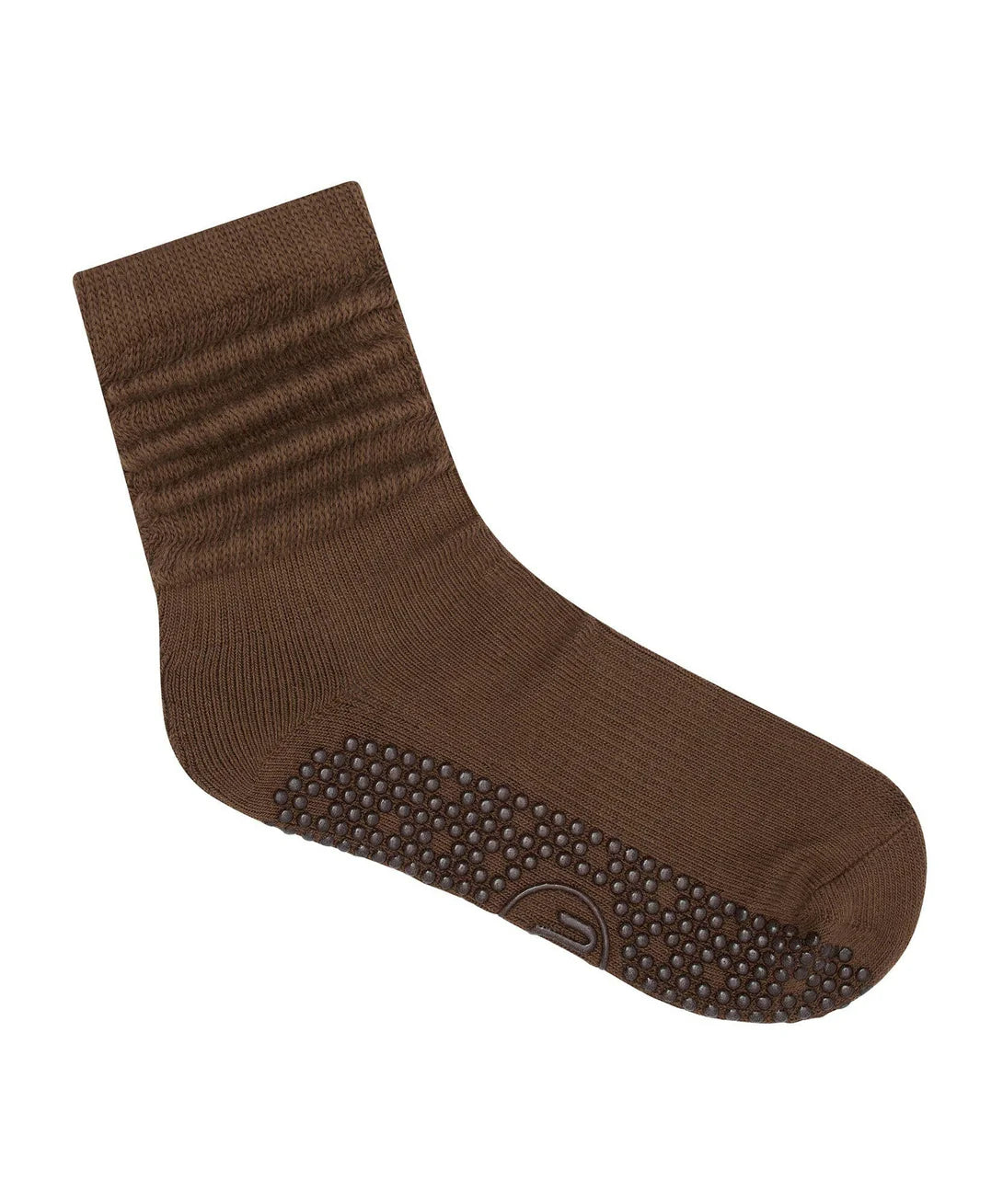 Scrunch Non Slip Grip Socks | Chocolate