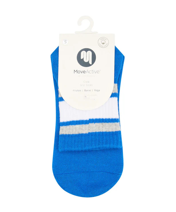 Crew Non Slip Grip Socks | Electric Dreams Stripe