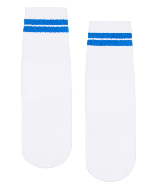 Crew Non Slip Grip Socks | Cobalt Stripe