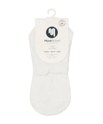 Quarter Crew Non Slip Grip Socks | Snow Ruffle