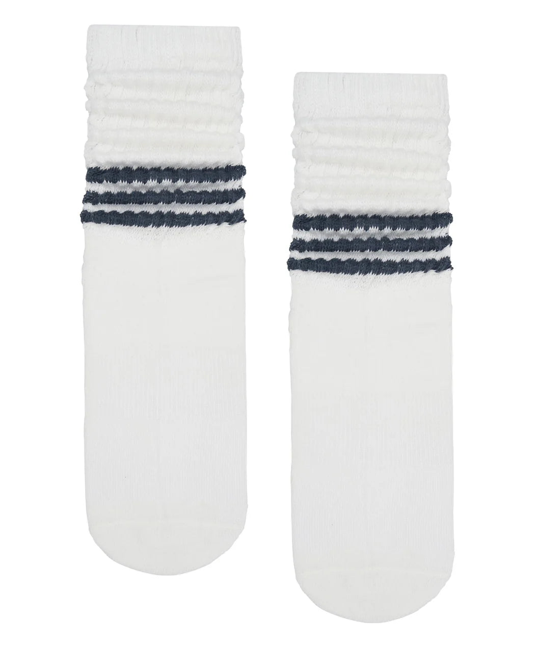 Scrunch Non Slip Grip Socks | French Navy Stripe High