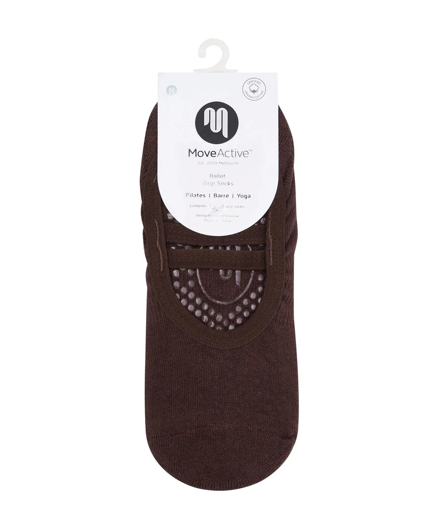 Ballet Non Slip Grip Socks | Espresso