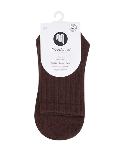 Crew Non Slip Grip Socks | Espresso