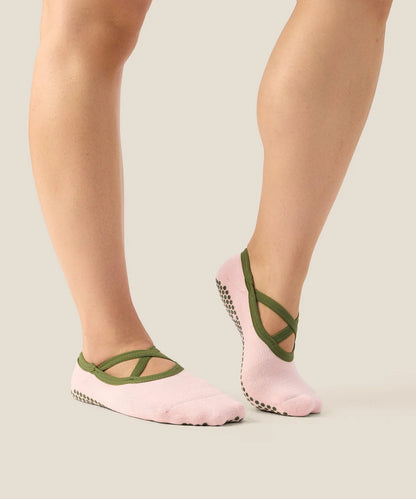 Ballet Non Slip Grip Socks | Petal Pine