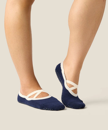 Ballet Non Slip Grip Socks | Cross Navy
