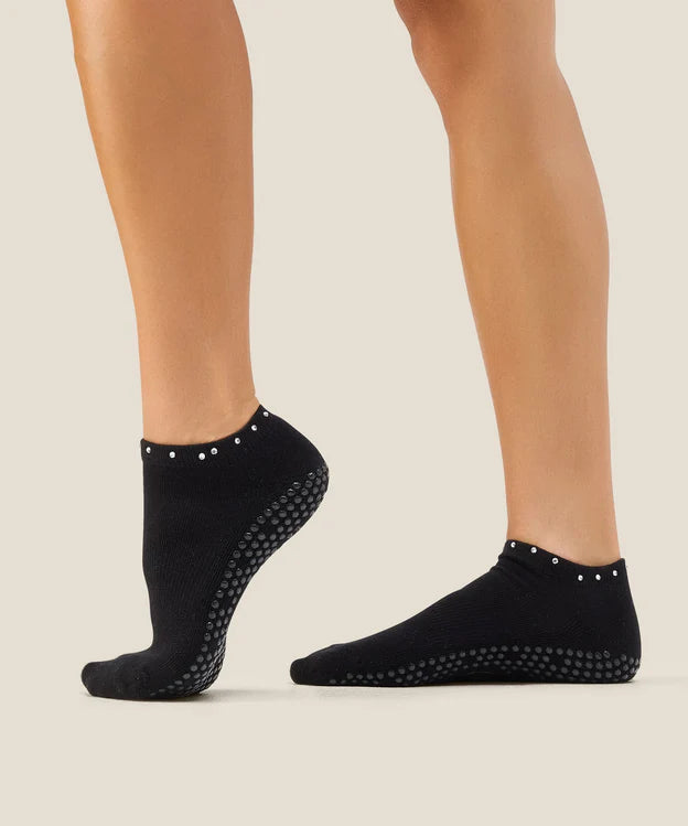 Low Rise Grip Socks | Gem Black