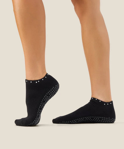 Low Rise Grip Socks | Gem Black