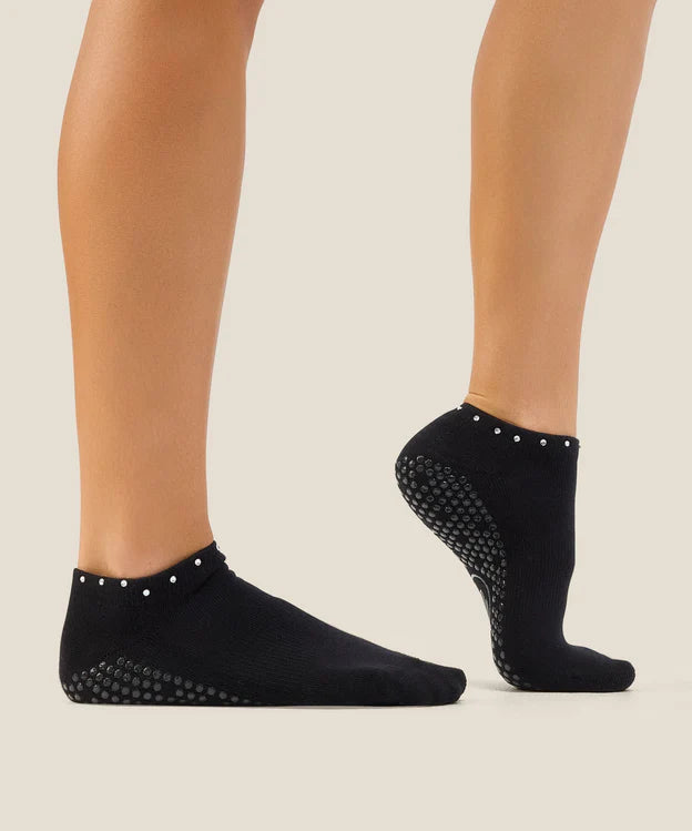 Low Rise Grip Socks | Gem Black