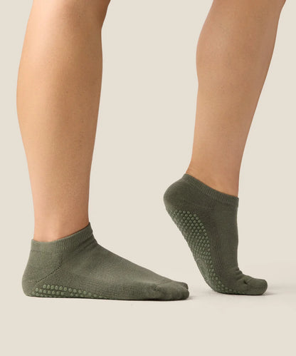 Low Rise Grip Socks | Khaki
